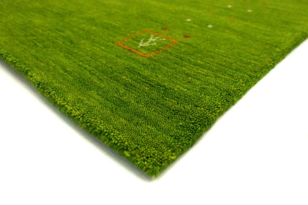 Corredor Tapete Gabbeh - Indus - 400 x 80 cm - verde