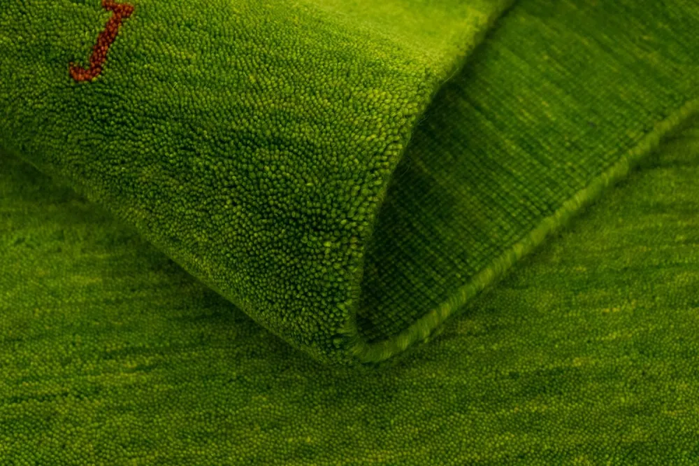 Corredor Tapete Gabbeh - Indus - 400 x 80 cm - verde