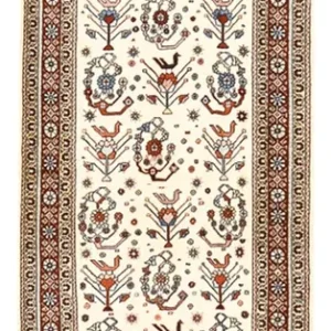 Corredor Tapete Gabbeh - Kashkuli Persa - 213 x 65 cm - bege
