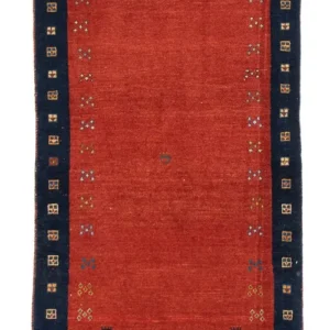 Corredor Tapete Gabbeh - Loribaft Persa - 190 x 85 cm - vermelho