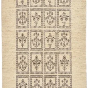 Corredor Tapete Gabbeh - Loribaft Persa - 192 x 87 cm - areia