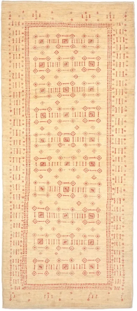 Corredor Tapete Gabbeh - Loribaft Persa - 195 x 85 cm - bege