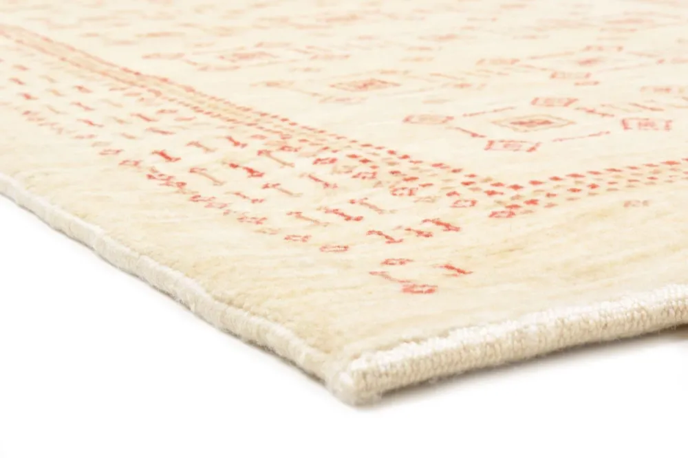 Corredor Tapete Gabbeh - Loribaft Persa - 195 x 85 cm - bege