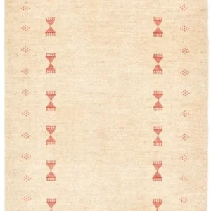 Corredor Tapete Gabbeh - Loribaft Persa - 201 x 85 cm - bege