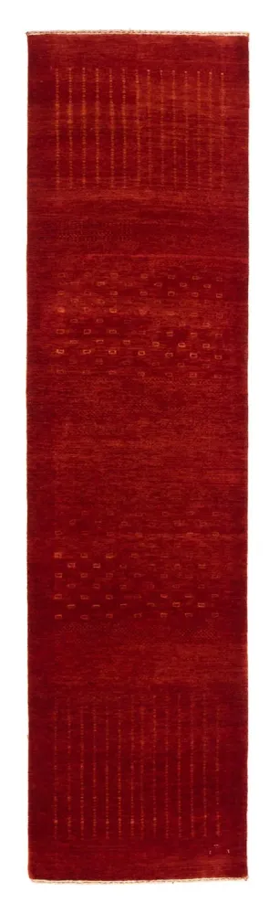 Corredor Tapete Gabbeh - Loribaft Persa - 307 x 80 cm - vermelho