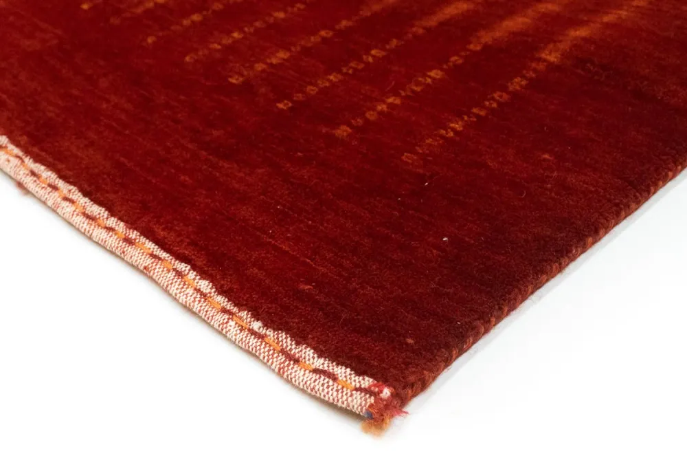Corredor Tapete Gabbeh - Loribaft Persa - 307 x 80 cm - vermelho