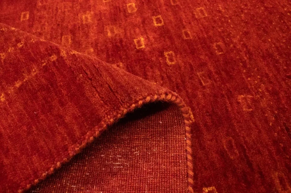 Corredor Tapete Gabbeh - Loribaft Persa - 307 x 80 cm - vermelho