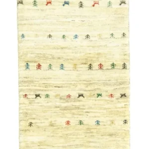 Corredor Tapete Gabbeh - Persa - 184 x 82 cm - bege