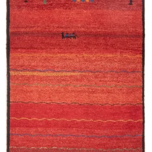 Corredor Tapete Gabbeh - Persa - 187 x 87 cm - vermelho