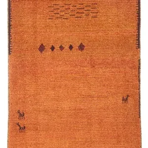 Corredor Tapete Gabbeh - Persa - 247 x 87 cm - terracotta