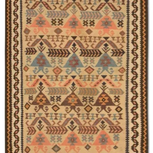Corredor Tapete Kelim - Antigo - 195 x 108 cm - bege