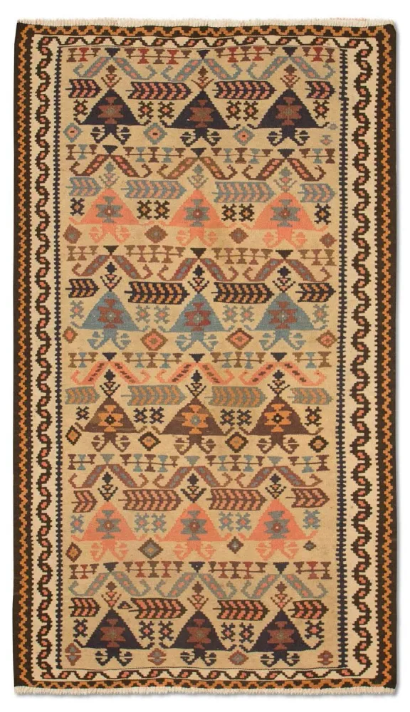 Corredor Tapete Kelim - Antigo - 195 x 108 cm - bege