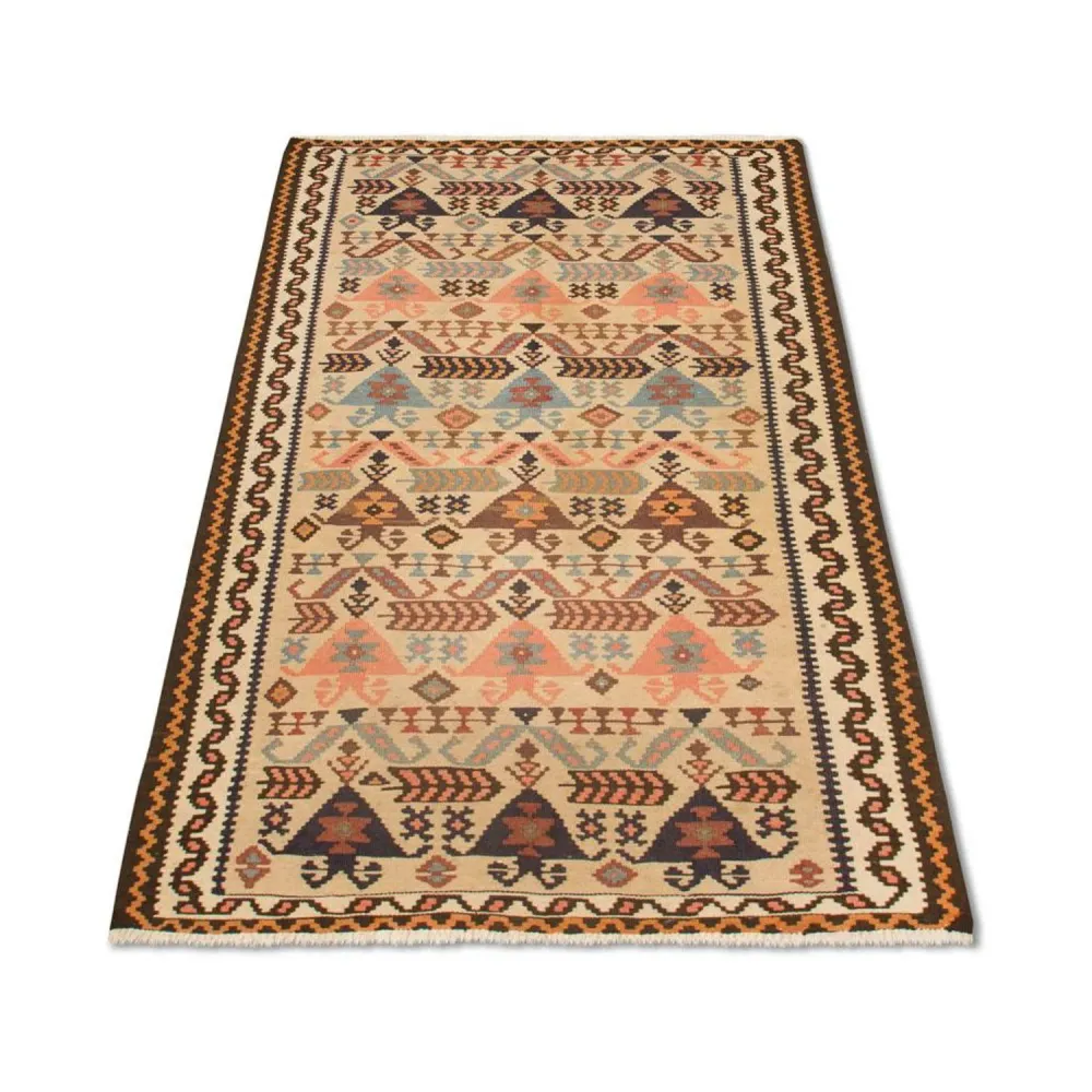 Corredor Tapete Kelim - Antigo - 195 x 108 cm - bege