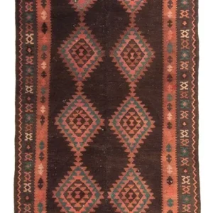 Corredor Tapete Kelim - Antigo - 290 x 110 cm - multicolorido