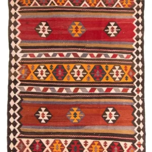 Corredor Tapete Kelim - Antigo - 300 x 160 cm - multicolorido
