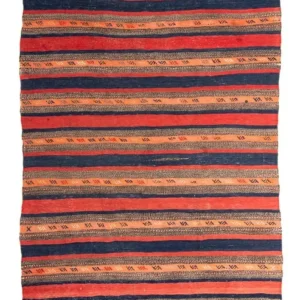 Corredor Tapete Kelim - Antigo - 312 x 142 cm - multicolorido
