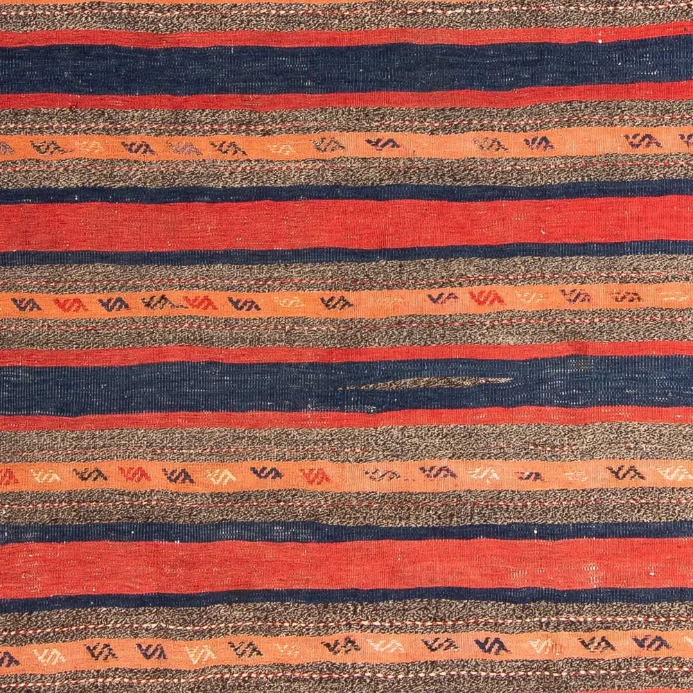 Corredor Tapete Kelim - Antigo - 312 x 142 cm - multicolorido