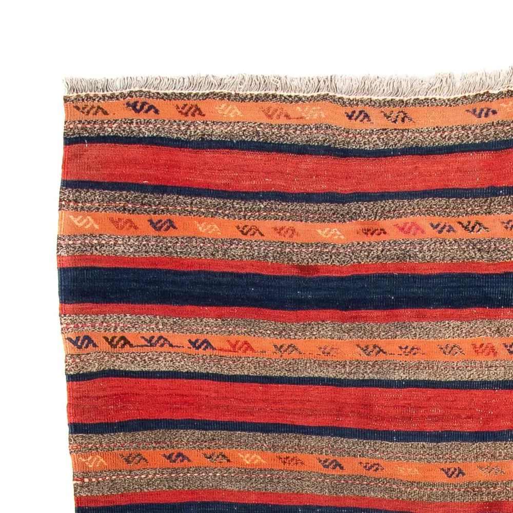 Corredor Tapete Kelim - Antigo - 312 x 142 cm - multicolorido