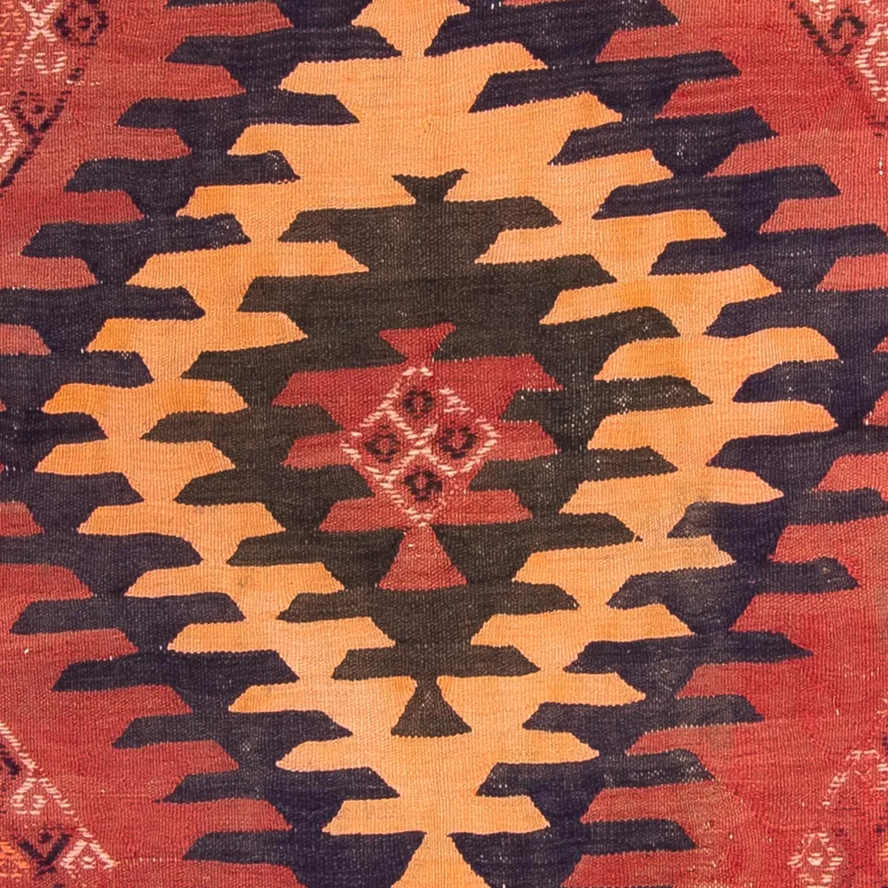 Corredor Tapete Kelim - Antigo - 395 x 145 cm - multicolorido