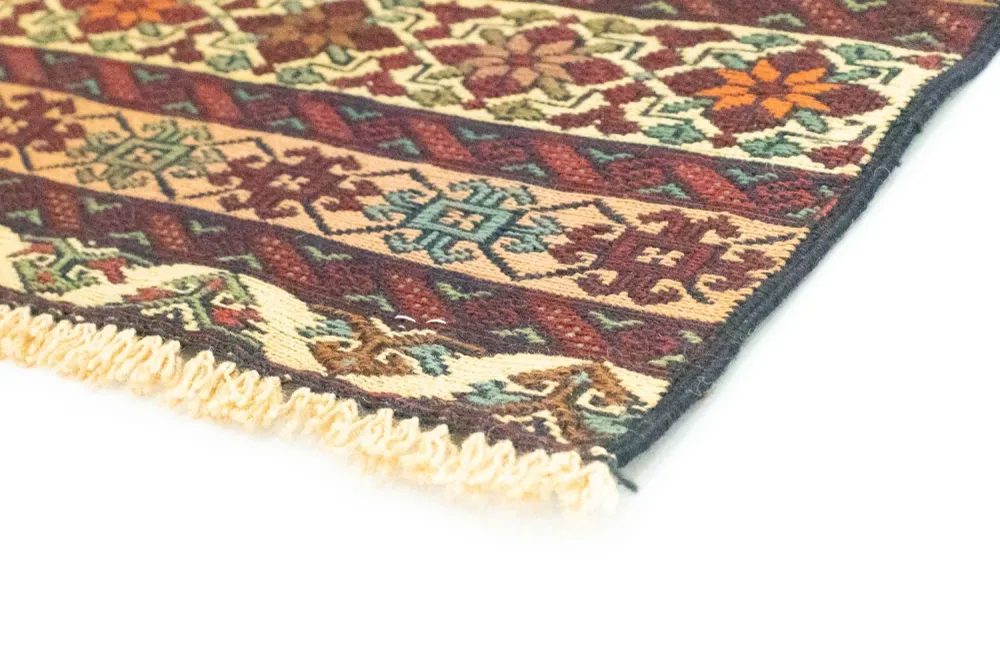 Corredor Tapete Kelim - Oriental - 184 x 72 cm - bege