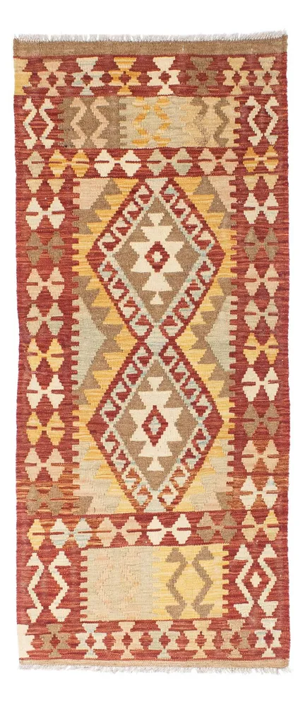 Corredor Tapete Kelim - Oriental - 187 x 71 cm - ferrugem