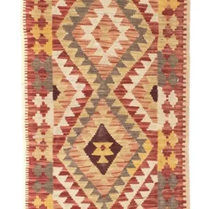 Corredor Tapete Kelim - Oriental - 190 x 73 cm - multicolorido