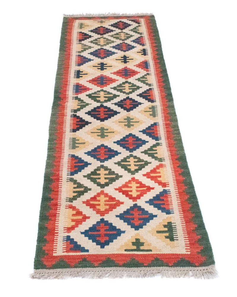 Corredor Tapete Kelim - Oriental - 192 x 62 cm - bege