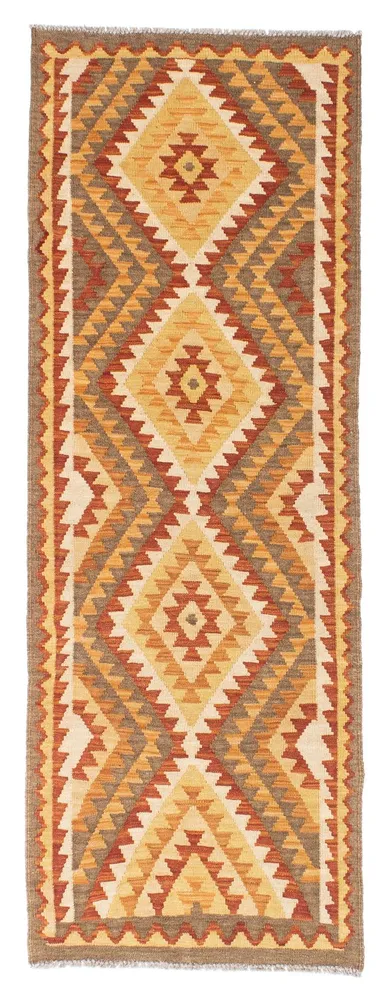 Corredor Tapete Kelim - Oriental - 192 x 69 cm - castanho claro