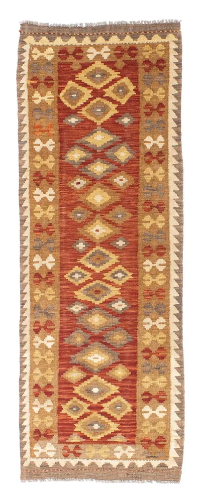Corredor Tapete Kelim - Oriental - 194 x 67 cm - ferrugem
