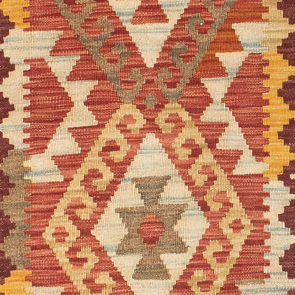 Corredor Tapete Kelim - Oriental - 199 x 67 cm - castanho claro