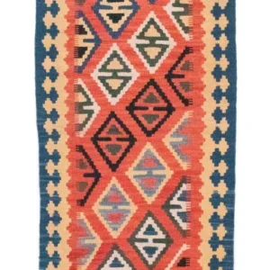 Corredor Tapete Kelim - Oriental - 200 x 70 cm - laranja