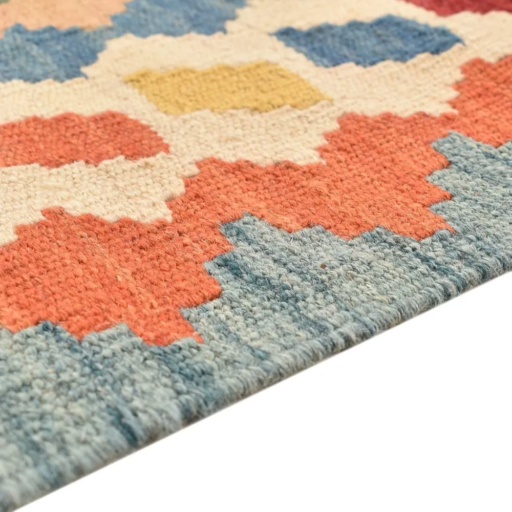 Corredor Tapete Kelim - Oriental - 200 x 80 cm - multicolorido