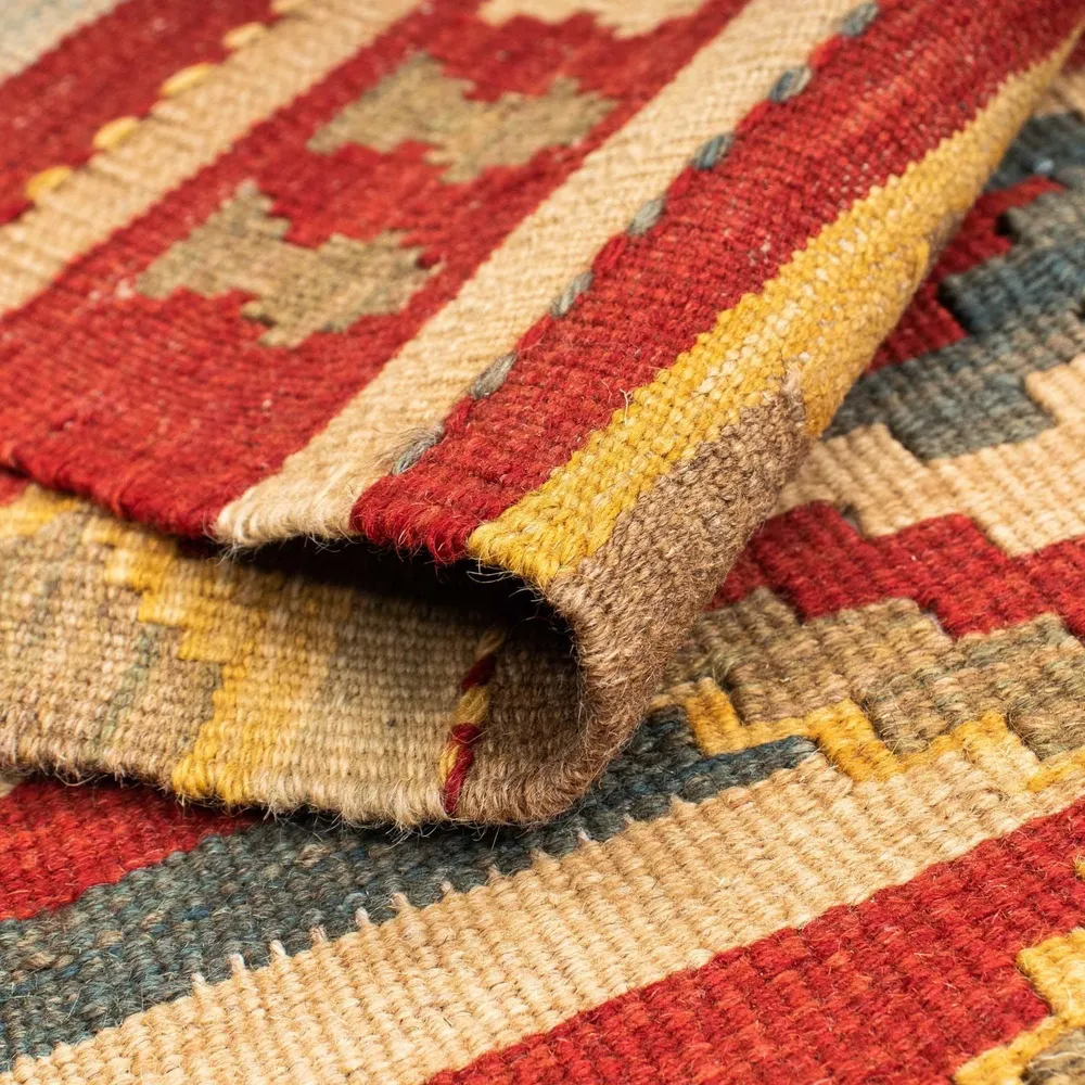 Corredor Tapete Kelim - Oriental - 204 x 73 cm - multicolorido