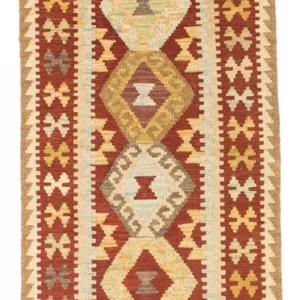 Corredor Tapete Kelim - Oriental - 206 x 71 cm - bege