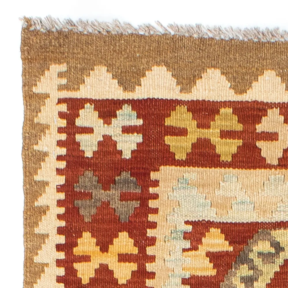 Corredor Tapete Kelim - Oriental - 206 x 71 cm - bege