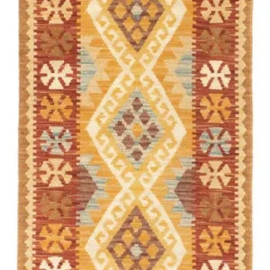 Corredor Tapete Kelim - Oriental - 206 x 67 cm - castanho claro