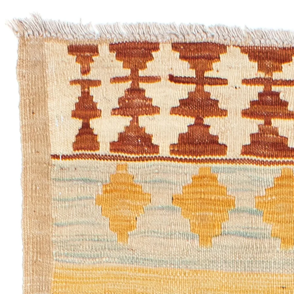 Corredor Tapete Kelim - Oriental - 207 x 77 cm - bege