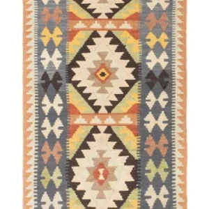 Corredor Tapete Kelim - Oriental - 230 x 69 cm - bege