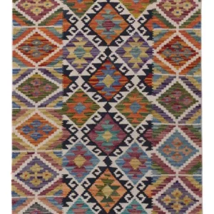 Corredor Tapete Kelim - Splash - 190 x 80 cm - multicolorido