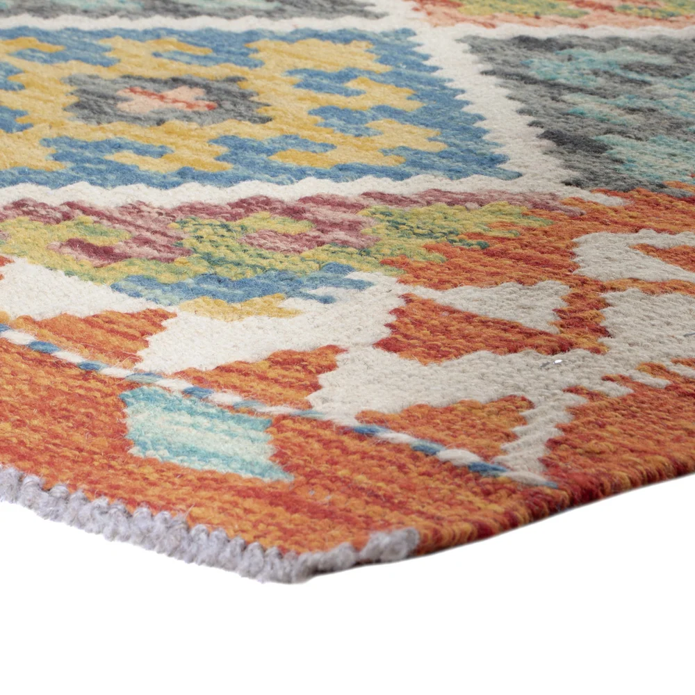 Corredor Tapete Kelim - Splash - 190 x 73 cm - multicolorido