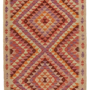 Corredor Tapete Kelim - Splash - 192 x 110 cm - multicolorido