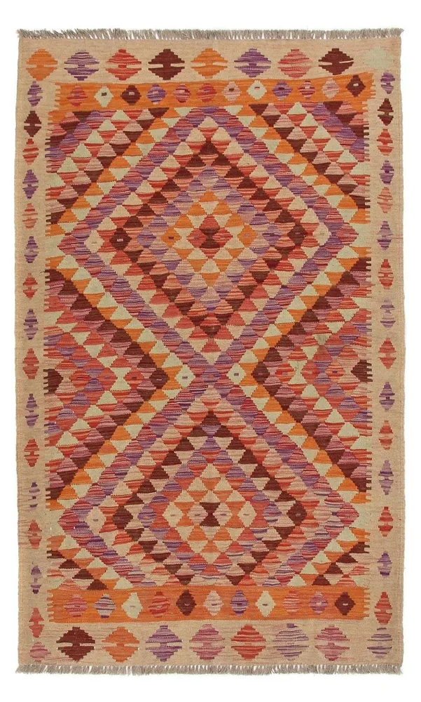 Corredor Tapete Kelim - Splash - 192 x 110 cm - multicolorido