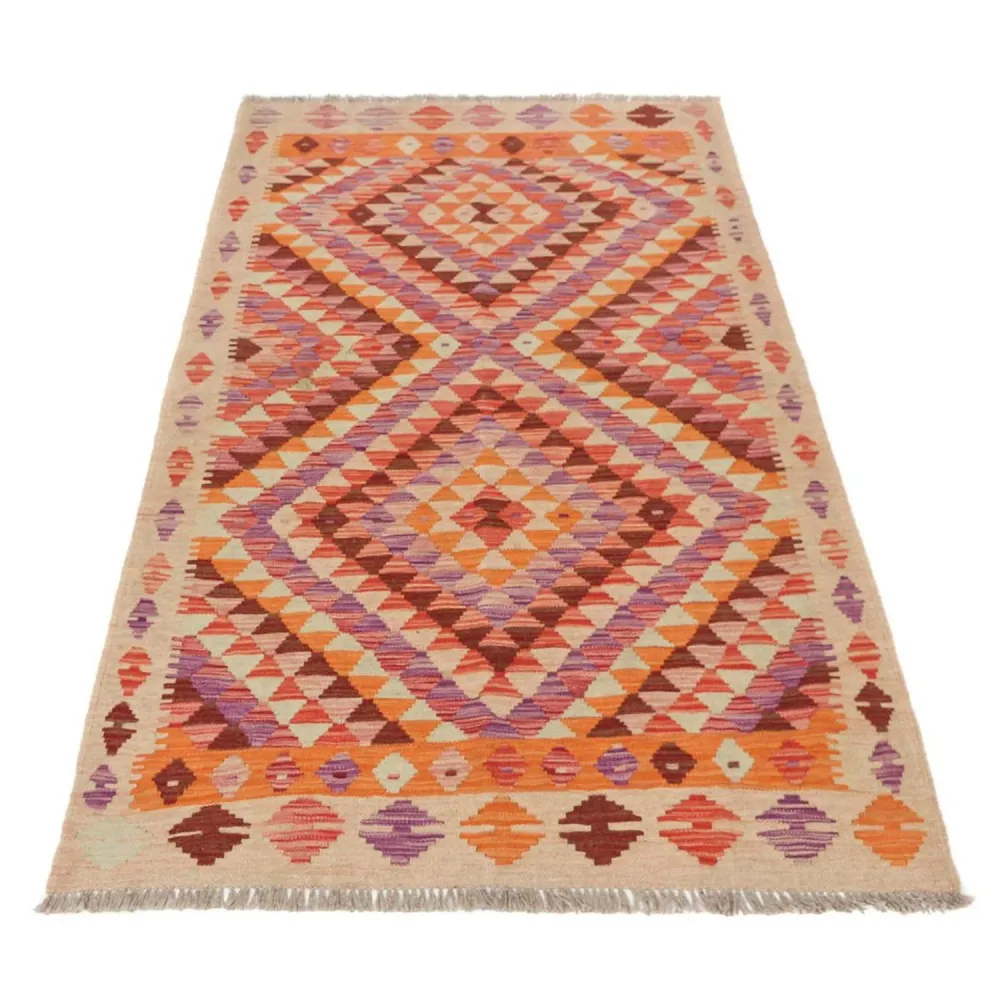 Corredor Tapete Kelim - Splash - 192 x 110 cm - multicolorido