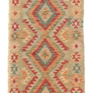 Corredor Tapete Kelim - Splash - 194 x 63 cm - multicolorido