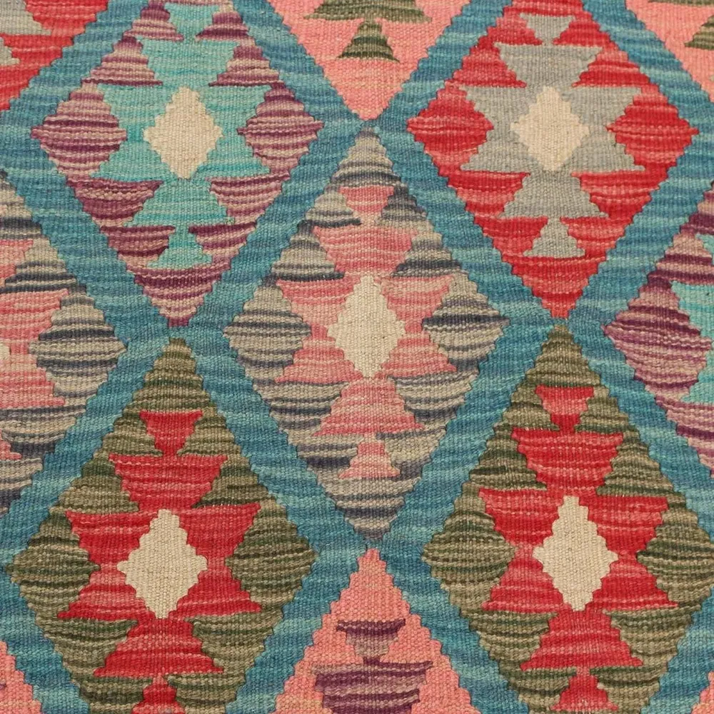 Corredor Tapete Kelim - Splash - 198 x 110 cm - multicolorido