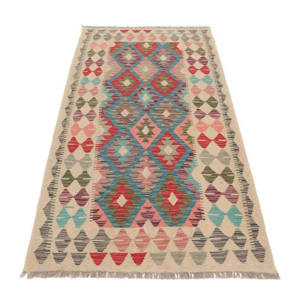 Corredor Tapete Kelim - Splash - 198 x 110 cm - multicolorido