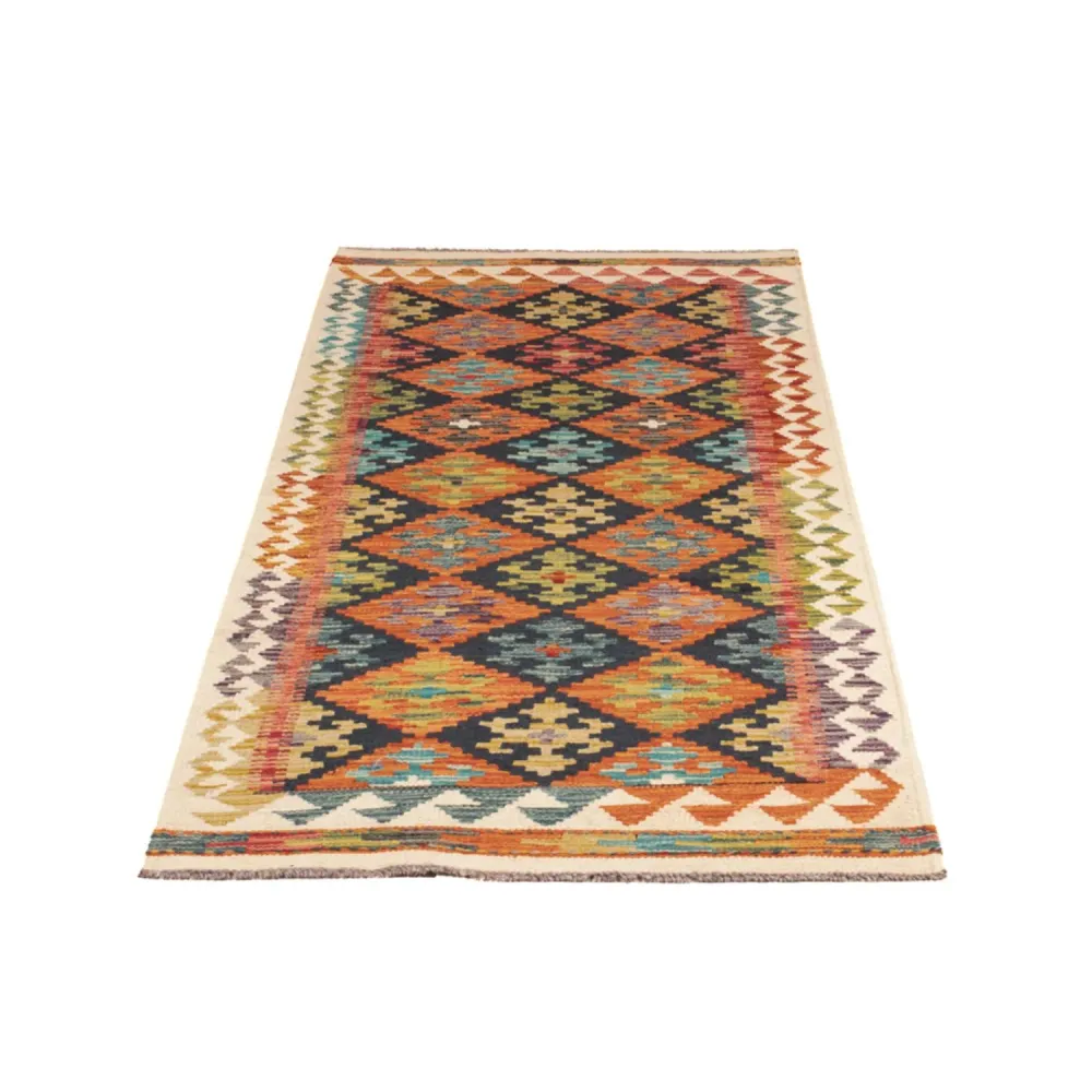 Corredor Tapete Kelim - Splash - 199 x 76 cm - multicolorido