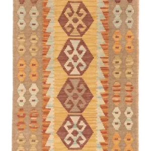 Corredor Tapete Kelim - Splash - 204 x 65 cm - multicolorido