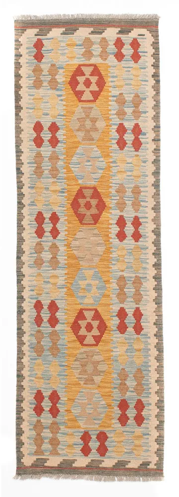 Corredor Tapete Kelim - Splash - 212 x 65 cm - multicolorido