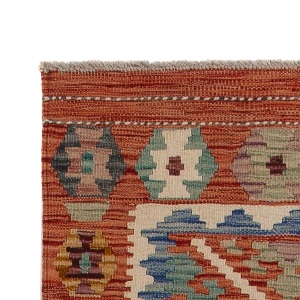 Corredor Tapete Kelim - Splash - 246 x 76 cm - multicolorido